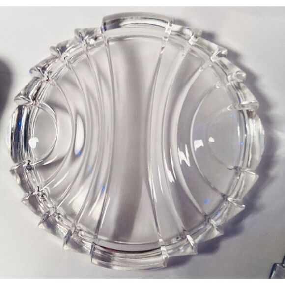 Vintage 24% Lead Cut Crystal Bowl Clear Candy Dish With Lid Germany - Picture 3 of 9